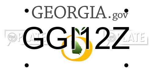 GGI12Z Georgia License Plate