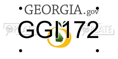 GGI172 Georgia License Plate