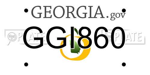 GGI860 Georgia License Plate