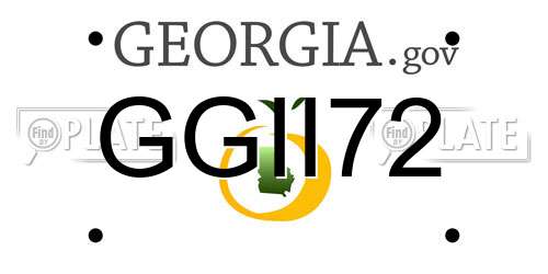GGII72 Georgia License Plate