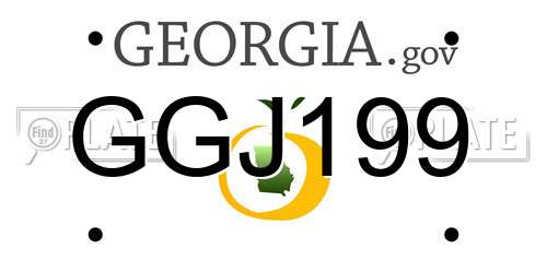 GGJ199 Georgia License Plate