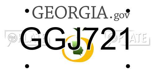 GGJ721 Georgia License Plate