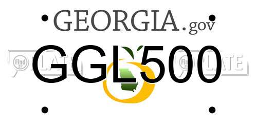 GGL500 Georgia License Plate