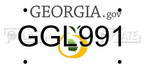 GGL991 Georgia License Plate