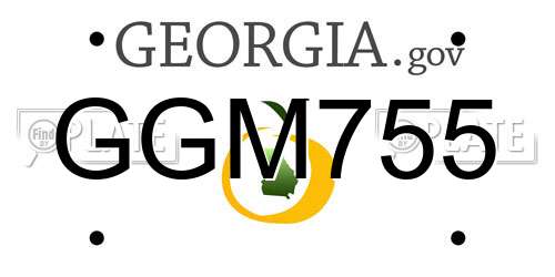 GGM755 Georgia License Plate