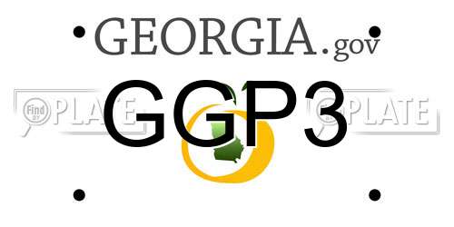 GGP3 Georgia License Plate