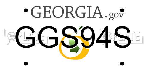 GGS94S Georgia License Plate