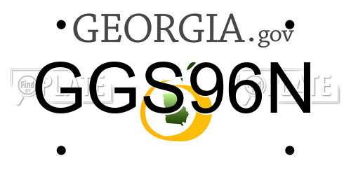 GGS96N Georgia License Plate
