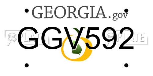 GGV592 Georgia License Plate