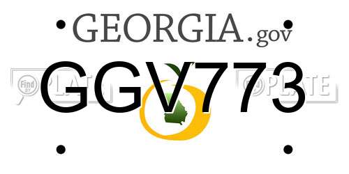 GGV773 Georgia License Plate