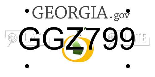 GGZ799 Georgia License Plate