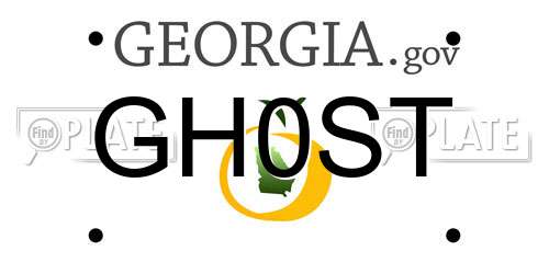 GH0ST Georgia License Plate