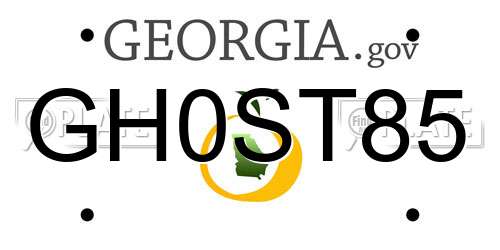 GH0ST85 Georgia License Plate