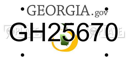 GH25670 Georgia License Plate