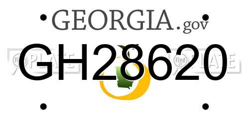 GH28620 Georgia License Plate