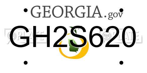 GH2S620 Georgia License Plate