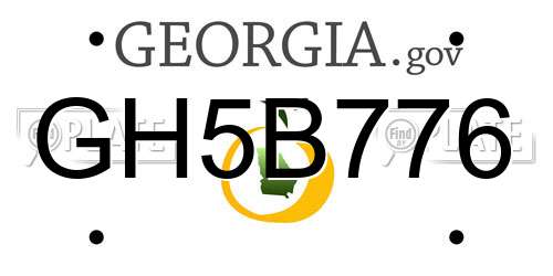 GH5B776 Georgia License Plate