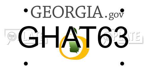 GHAT63 Georgia License Plate