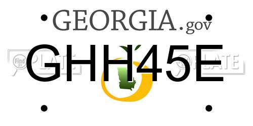GHH45E Georgia License Plate