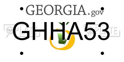 GHHA53 Georgia License Plate