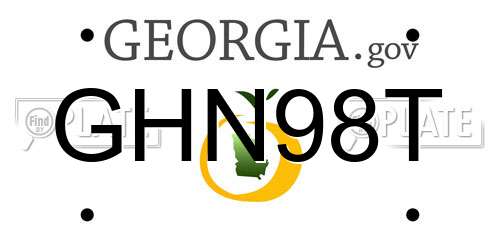 GHN98T Georgia License Plate