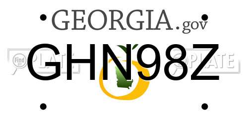 GHN98Z Georgia License Plate