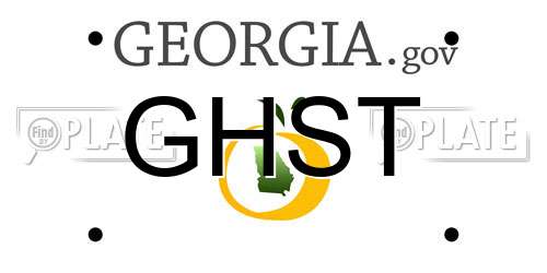 GHST Georgia License Plate