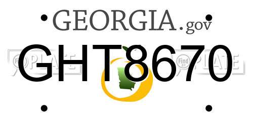 GHT8670 Georgia License Plate