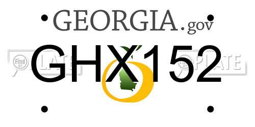 GHX152 Georgia License Plate