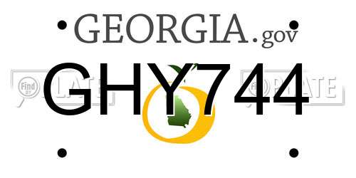 GHY744 Georgia License Plate