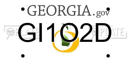 GI1O2D Georgia License Plate
