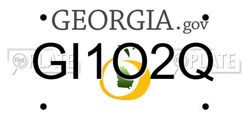 GI1O2Q Georgia License Plate
