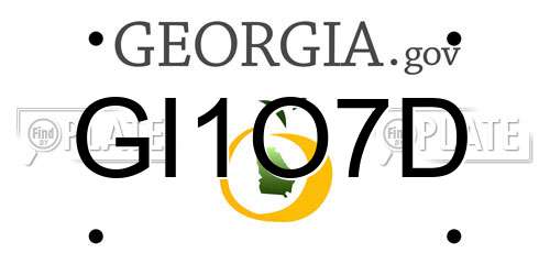 GI1O7D Georgia License Plate