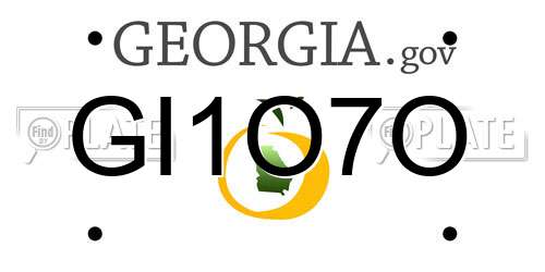 GI1O7O Georgia License Plate