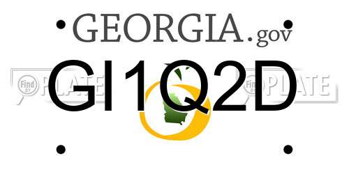 GI1Q2D Georgia License Plate