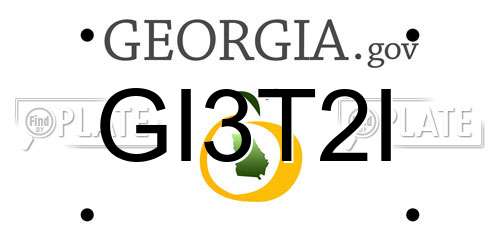 GI3T2I Georgia License Plate