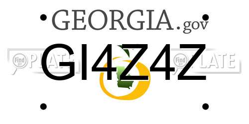 GI4Z4Z Georgia License Plate