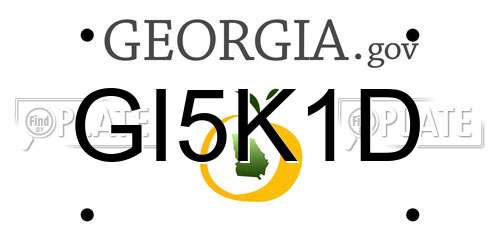 GI5K1D Georgia License Plate
