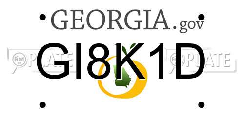 GI8K1D Georgia License Plate