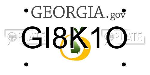 GI8K1O Georgia License Plate