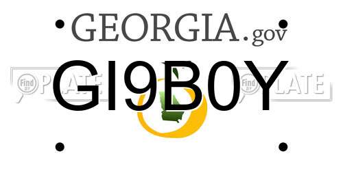 GI9B0Y Georgia License Plate