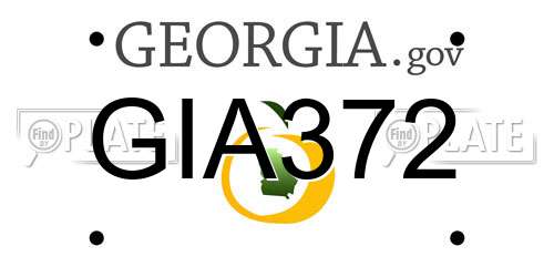 GIA372 Georgia License Plate