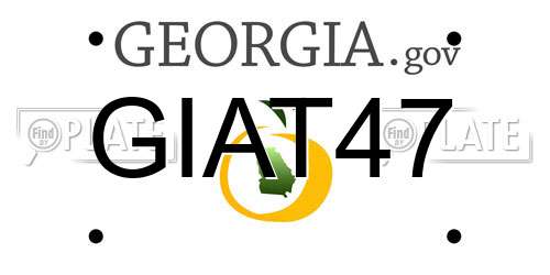 GIAT47 Georgia License Plate