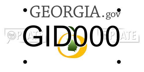 GID000 Georgia License Plate