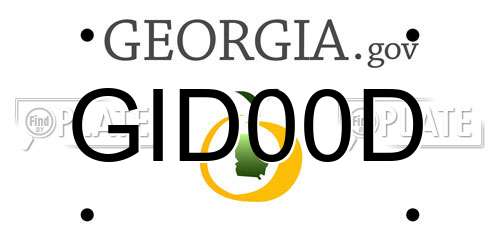 GID00D Georgia License Plate