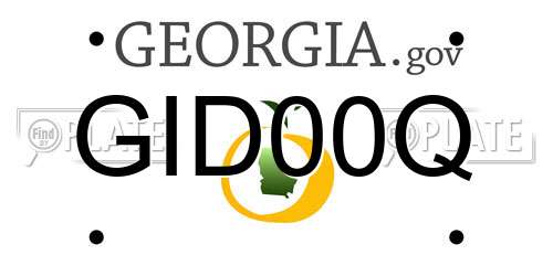 GID00Q Georgia License Plate