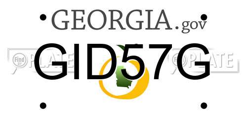 GID57G Georgia License Plate
