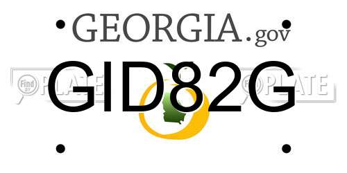GID82G Georgia License Plate