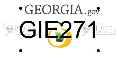 GIE271 Georgia License Plate