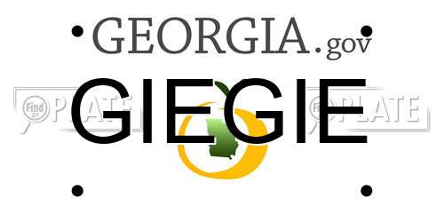 GIEGIE Georgia License Plate
